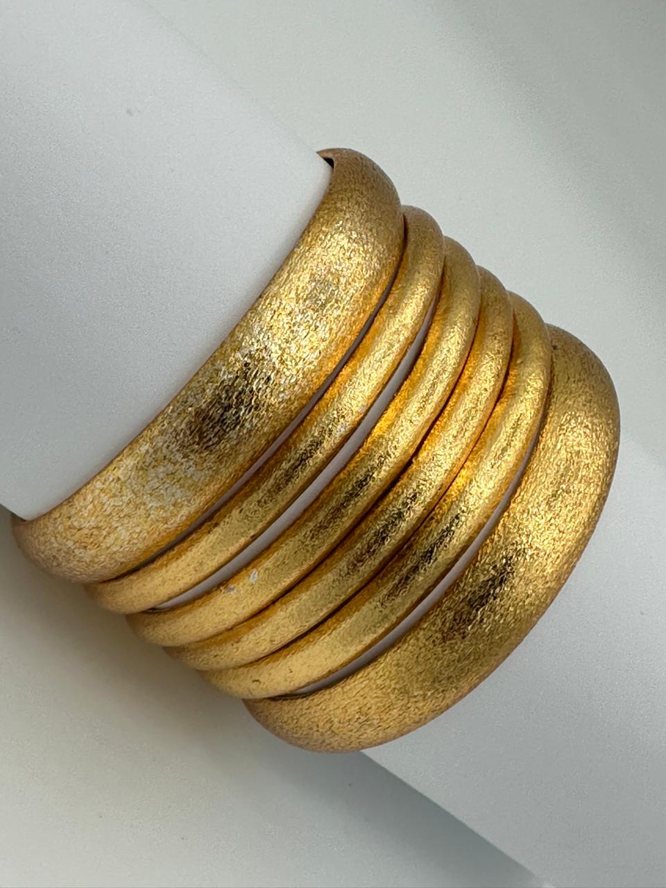 Gold plated stainless steel Bangels set