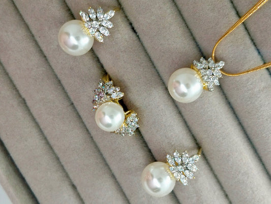 18k gold plated pendant set without chain