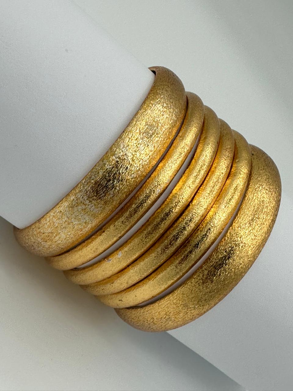 Gold plated stainless steel Bangels set