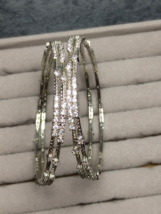 Trendy kangania silver rhodium plated with semi precious stones