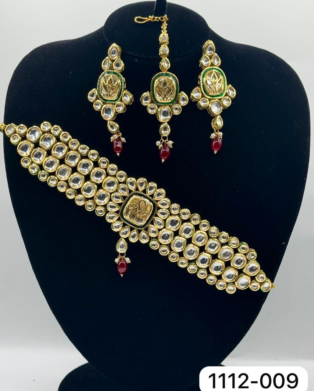 Original Kundan Choker necklace in red stones