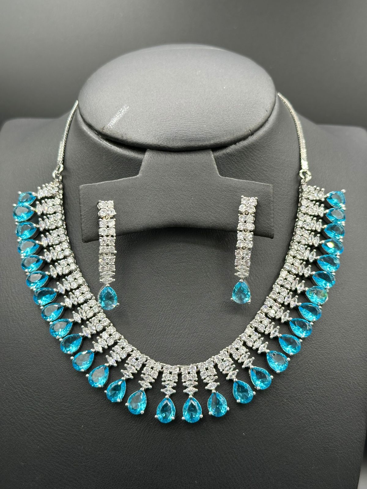 Aqua Luxe CZ Statement Necklace