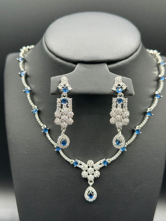 Radiant Blue Sapphire Necklace