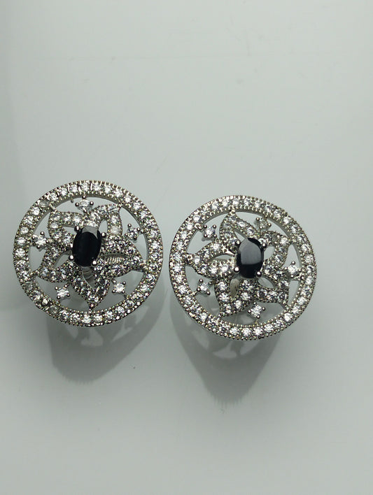 Black stone stud