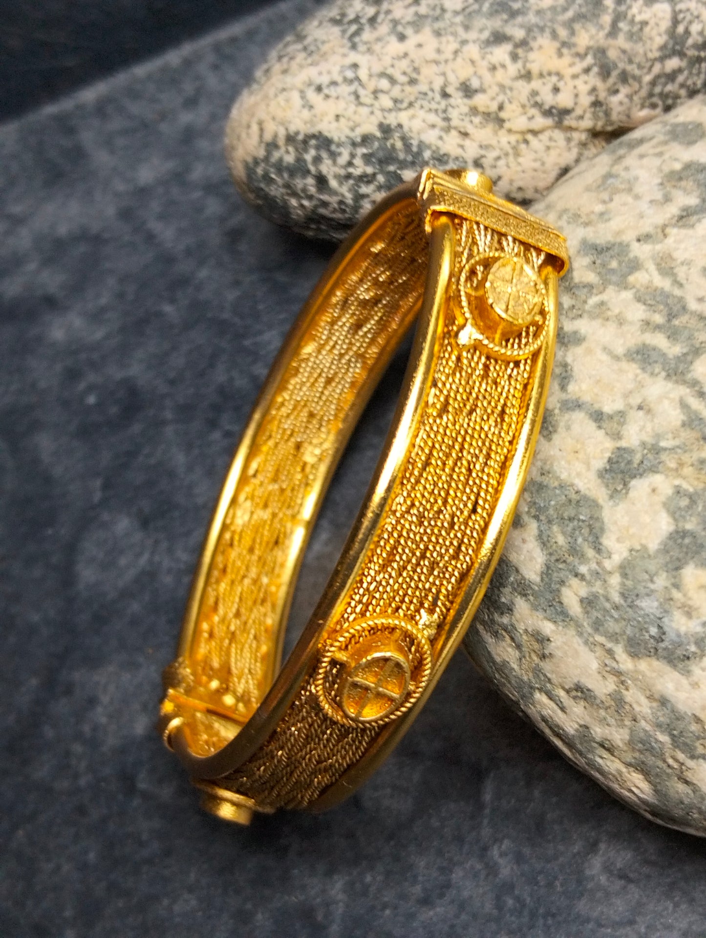 Gold plated openable bangel