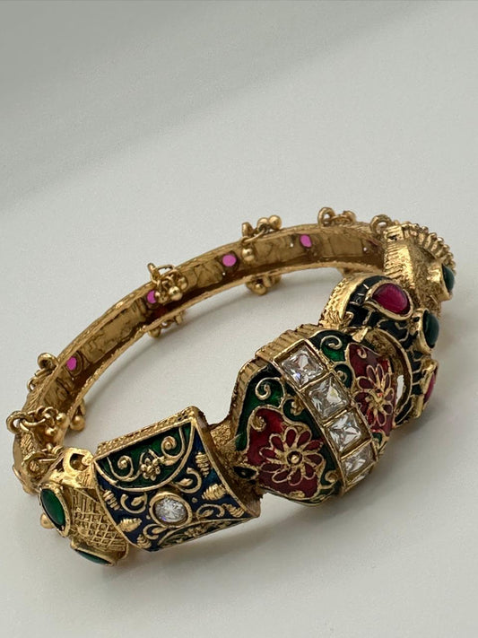 Indian Rajwari bangel with multi stones