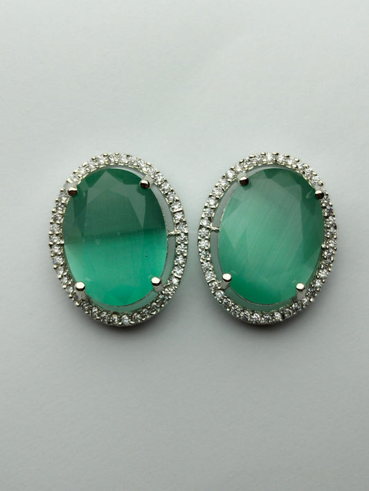 Turquoise Stone Statement Studs