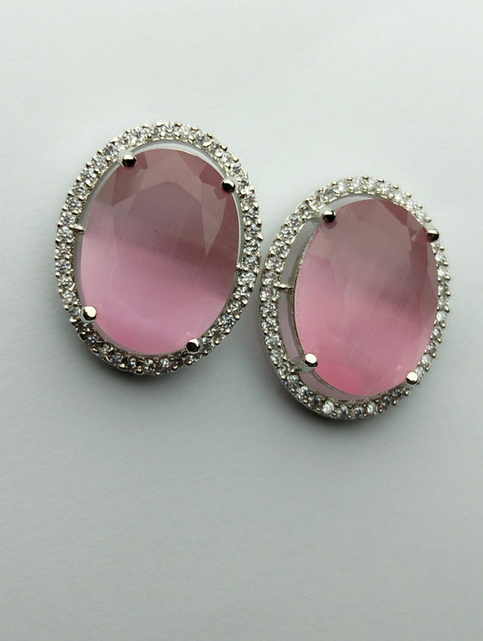 Pink Statement Studs