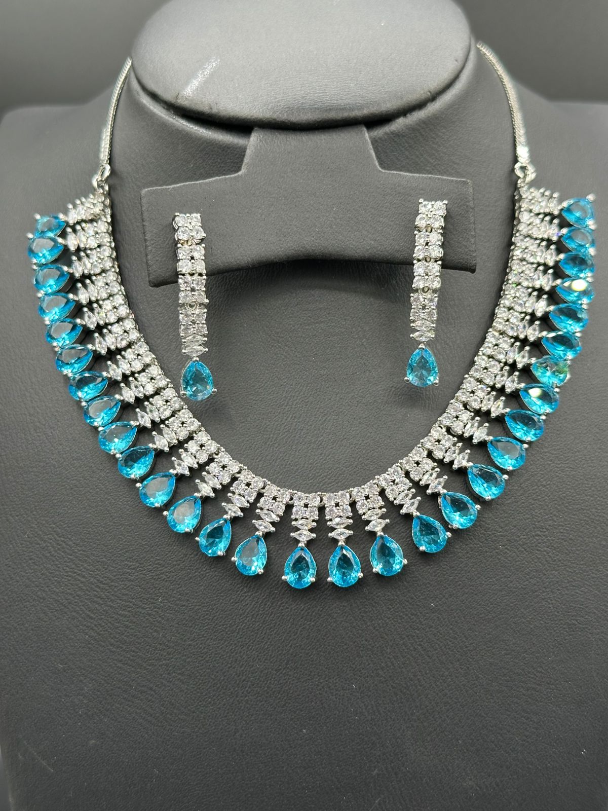 Aqua Luxe CZ Statement Necklace