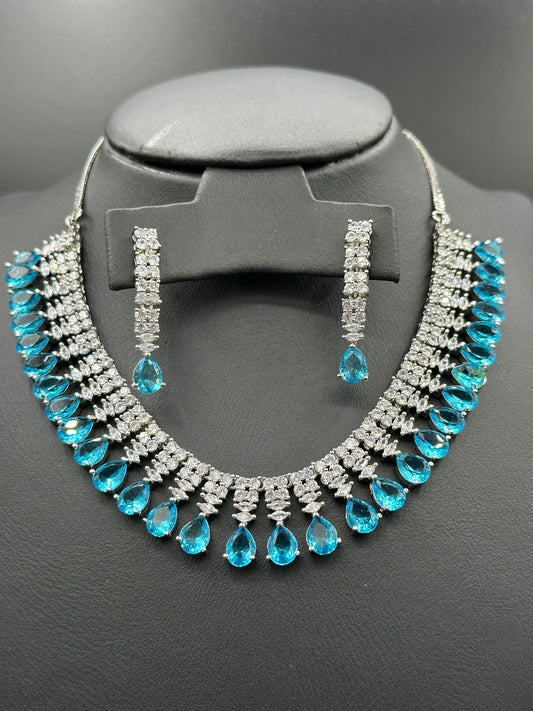 Aqua Luxe CZ Statement Necklace